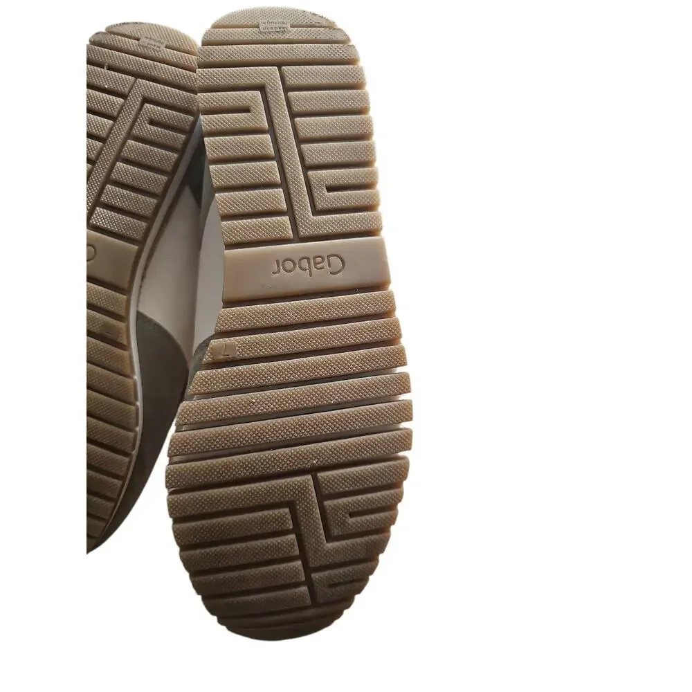 Gabor Comfort sneaker cream tan olive green US sz 9.5  UK sz 7 shoes